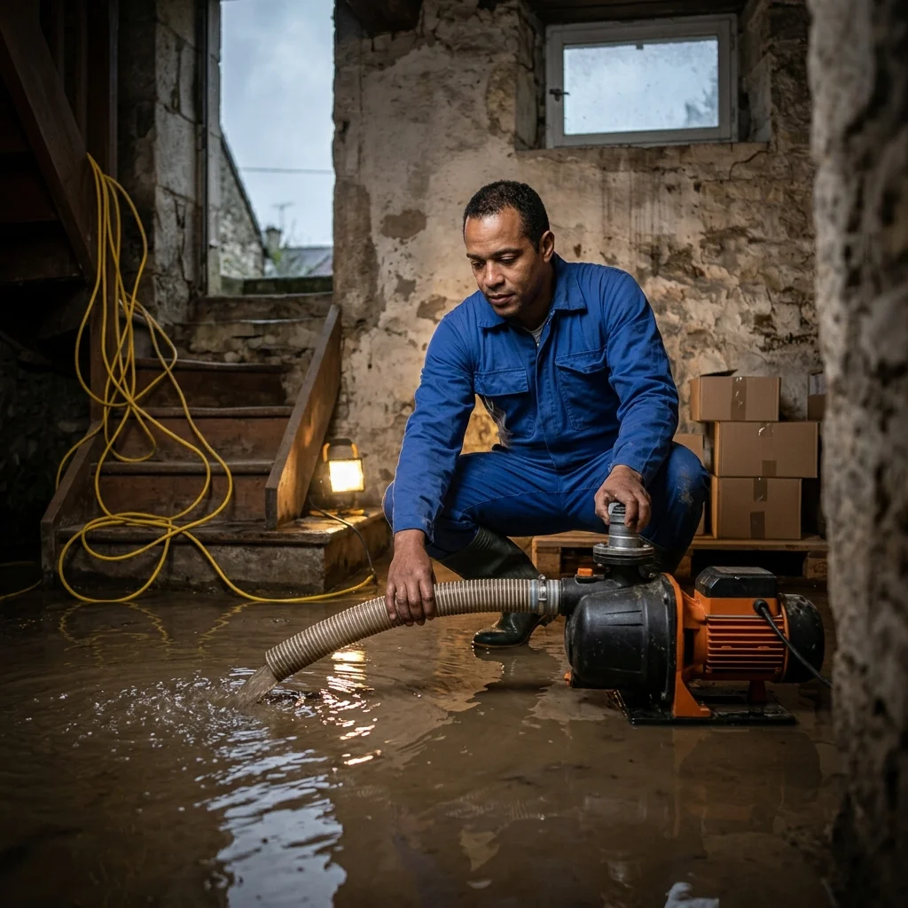 Pompage Cave inond&eacute;e &middot; image &agrave; la une