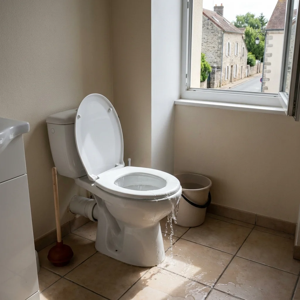WC Bouch&eacute; qui d&eacute;borde &middot; image &agrave; la une