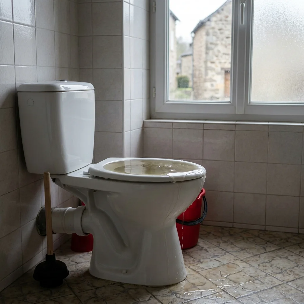 WC Bouch&eacute; qui d&eacute;borde &middot; image &agrave; la une