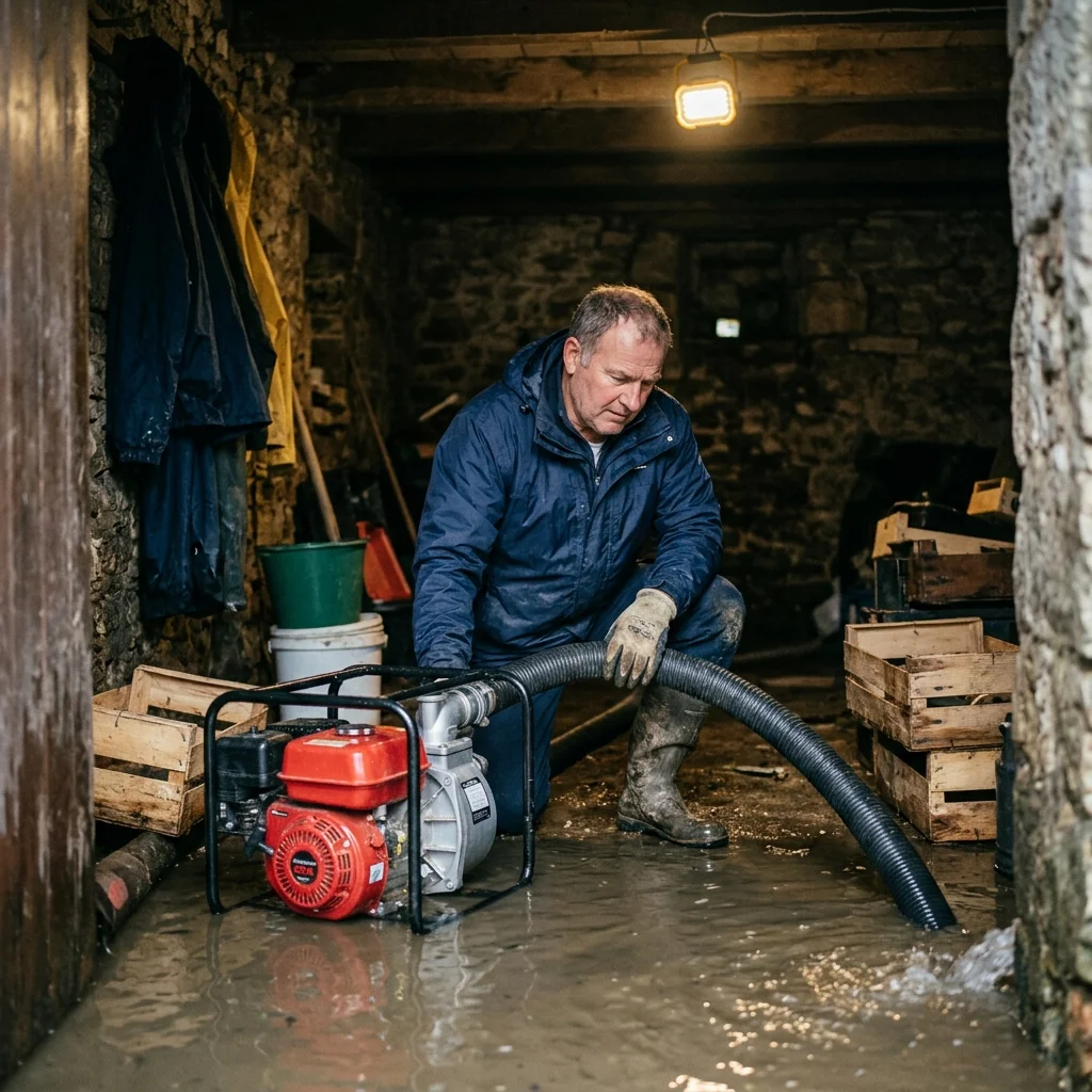 Pompage Cave inond&eacute;e &middot; image &agrave; la une