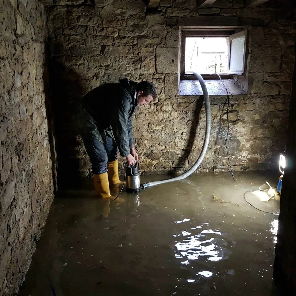 Pompage Cave inond&eacute;e &middot; image &agrave; la une