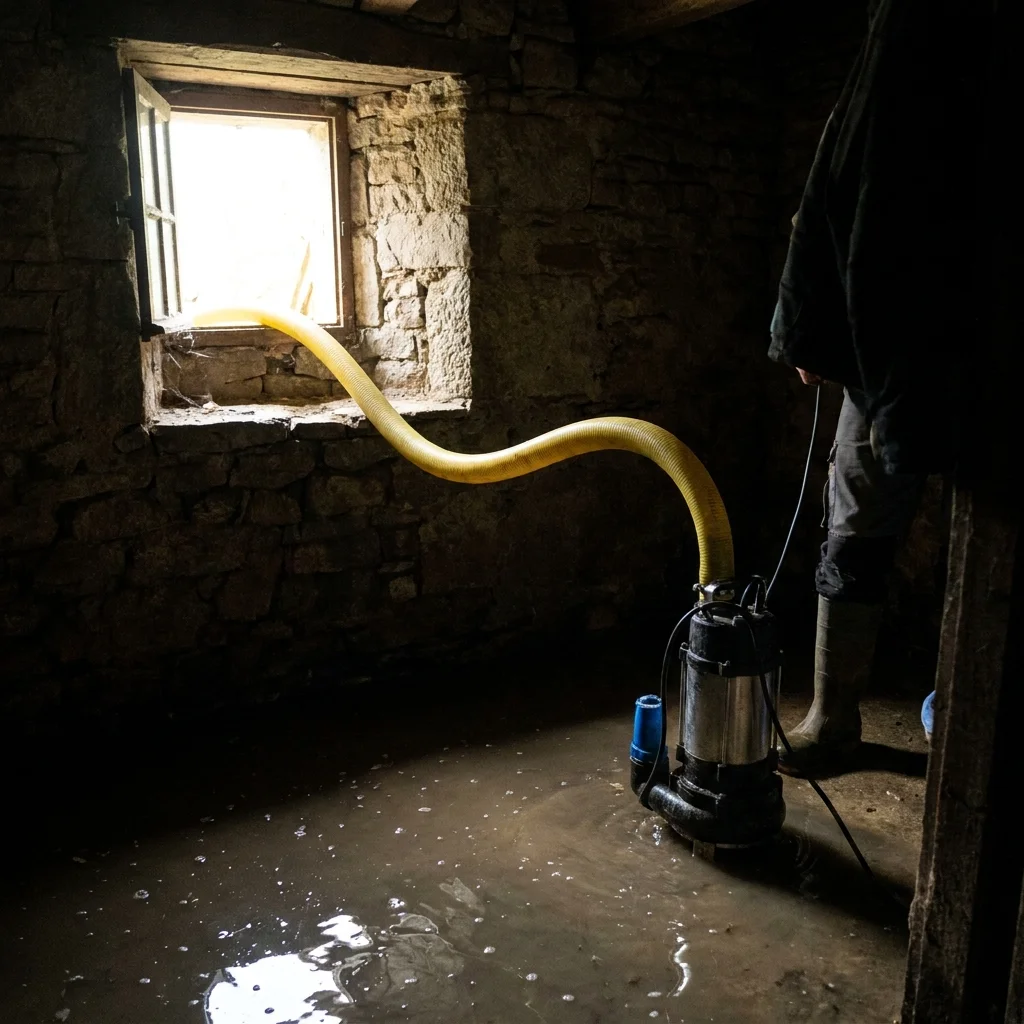 Pompage Cave inond&eacute;e &middot; image &agrave; la une