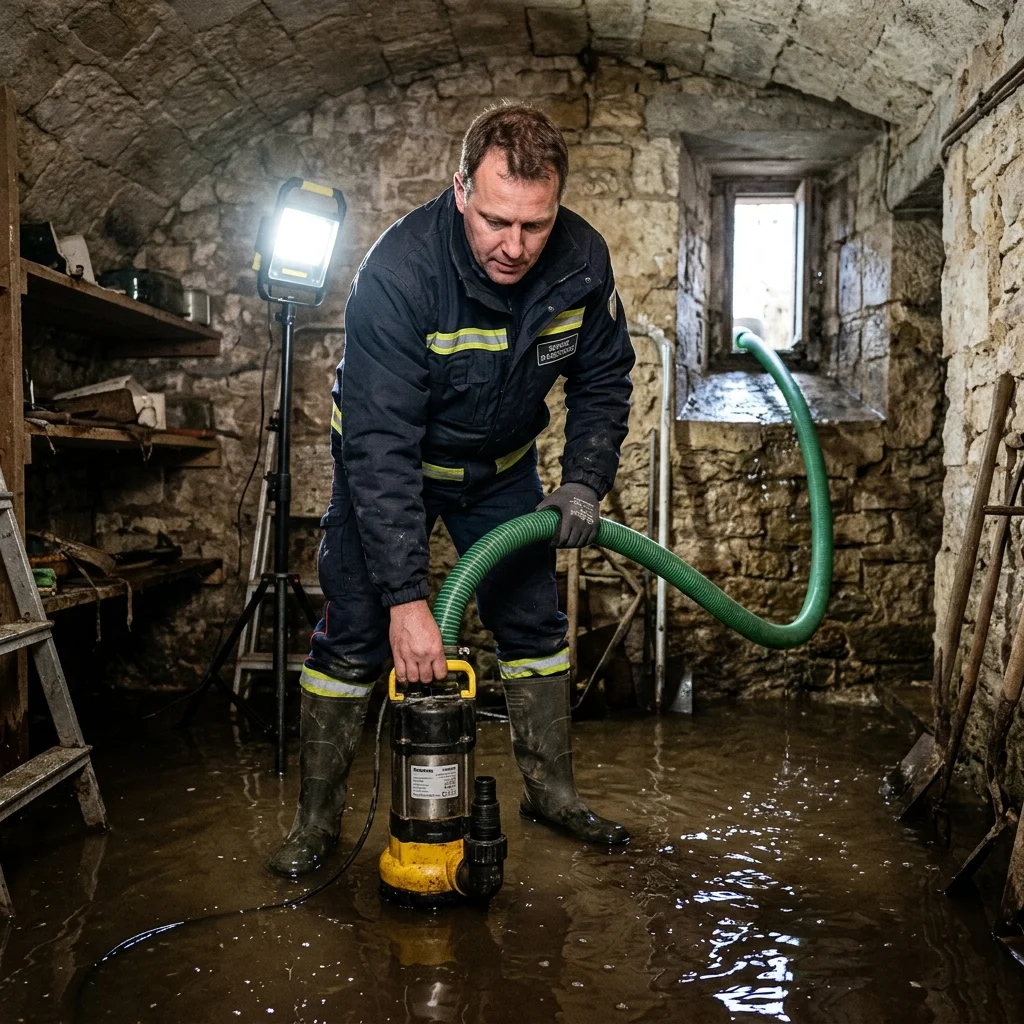Pompage Cave inond&eacute;e &middot; image &agrave; la une