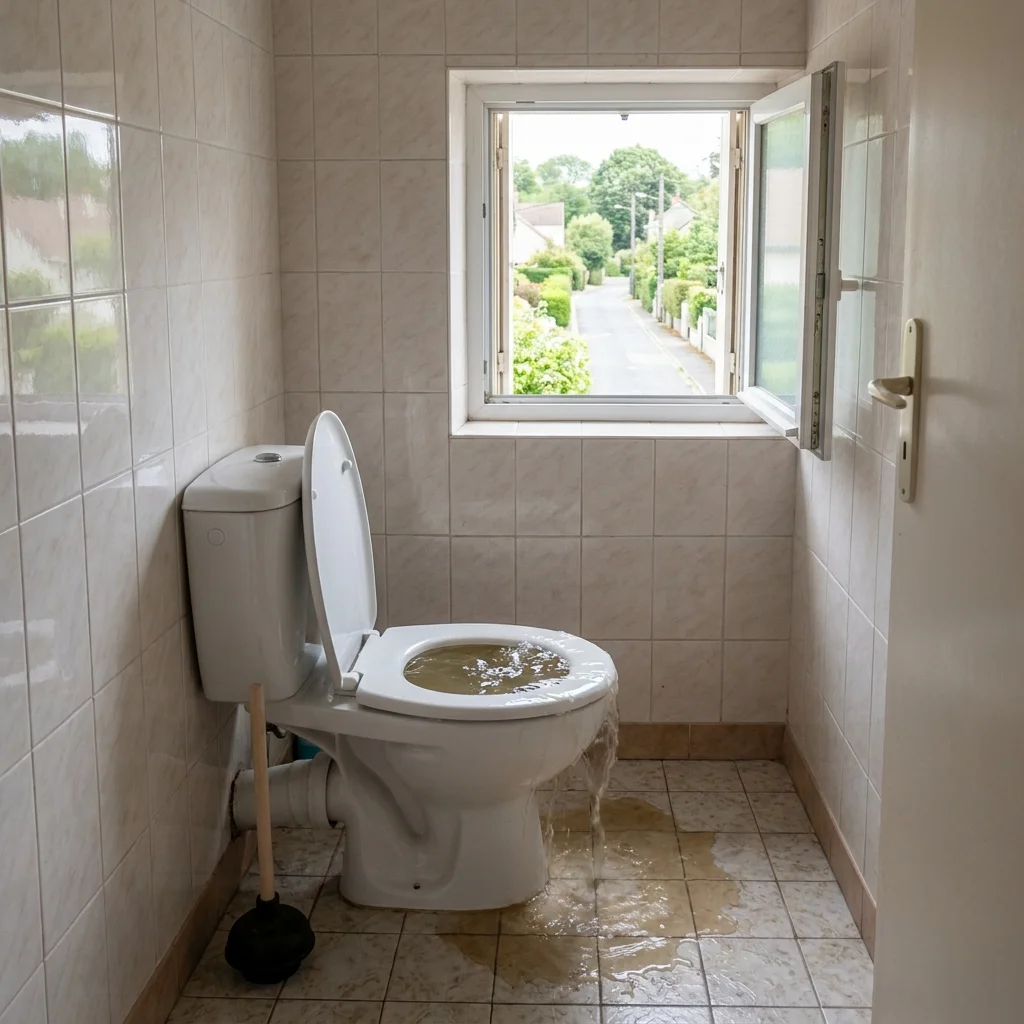 WC Bouch&eacute; qui d&eacute;borde &middot; image &agrave; la une
