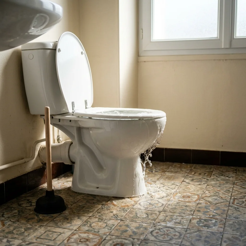 WC Bouch&eacute; qui d&eacute;borde &middot; image &agrave; la une