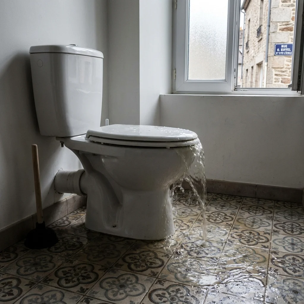 WC Bouch&eacute; qui d&eacute;borde &middot; image &agrave; la une