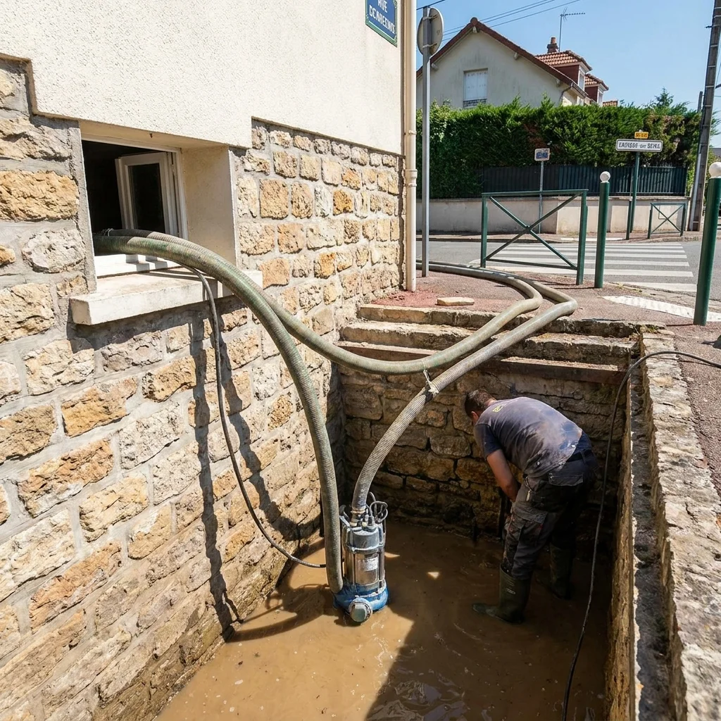 Pompage Cave inond&eacute;e &middot; image &agrave; la une