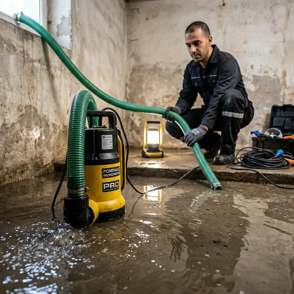 Pompage Cave inond&eacute;e &middot; image &agrave; la une