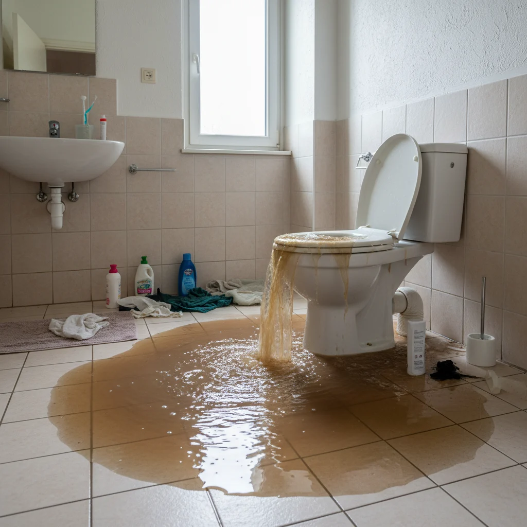WC Bouch&eacute; qui d&eacute;borde &middot; image &agrave; la une