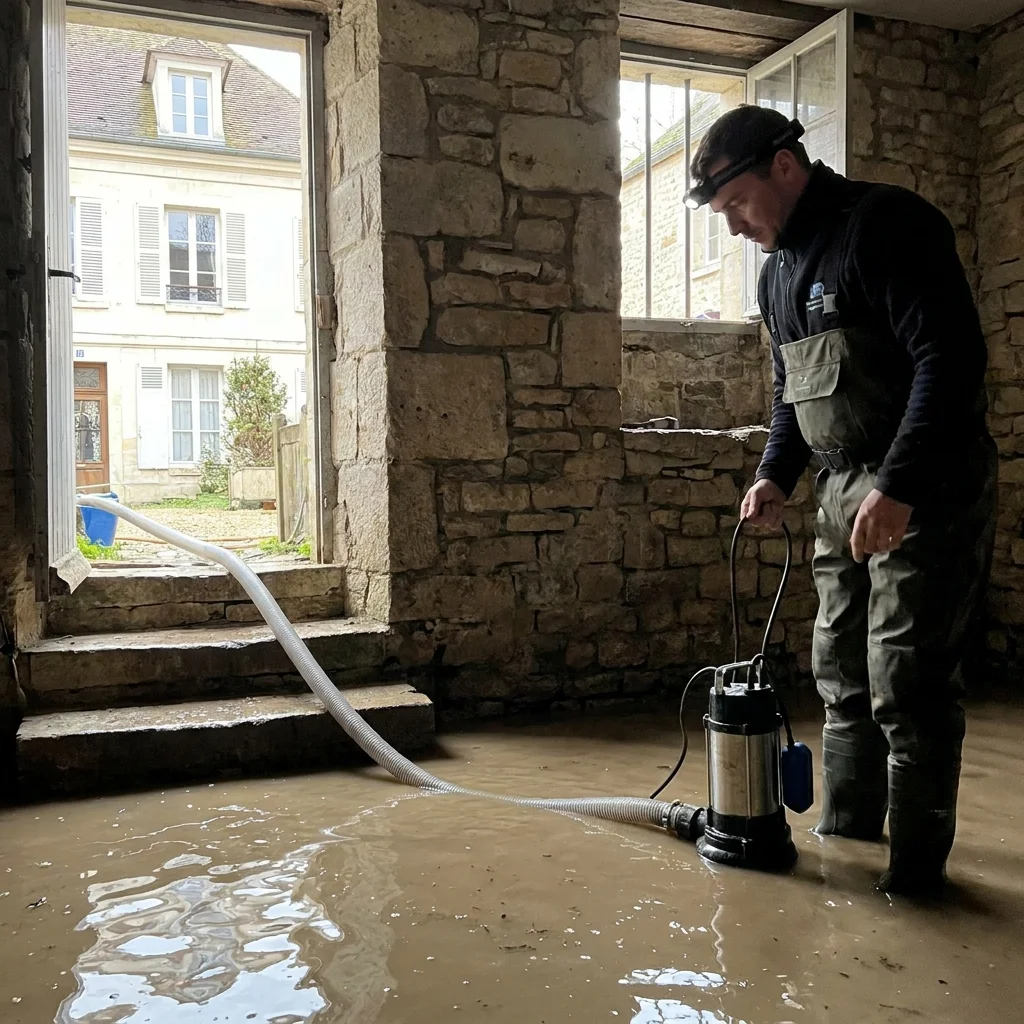 Pompage Cave inond&eacute;e &middot; image &agrave; la une