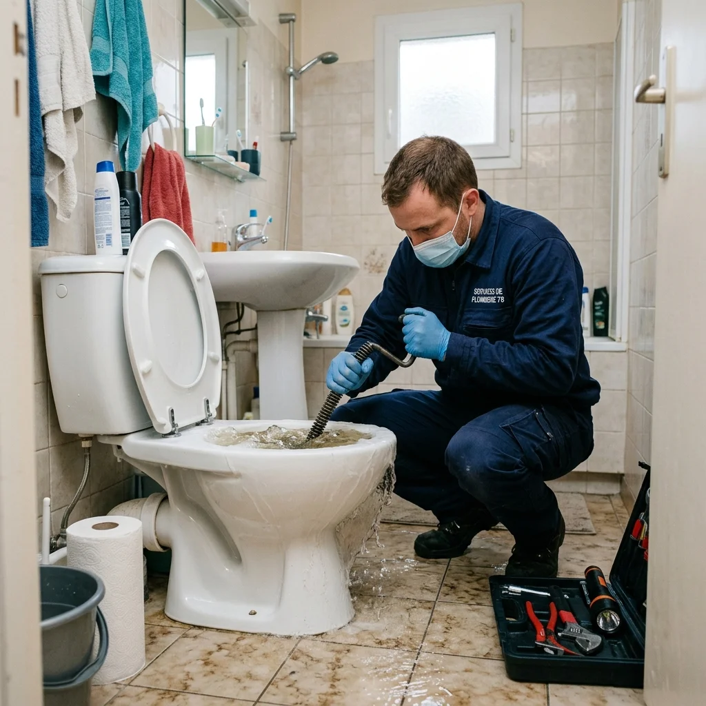 WC Bouch&eacute; qui d&eacute;borde &middot; image &agrave; la une