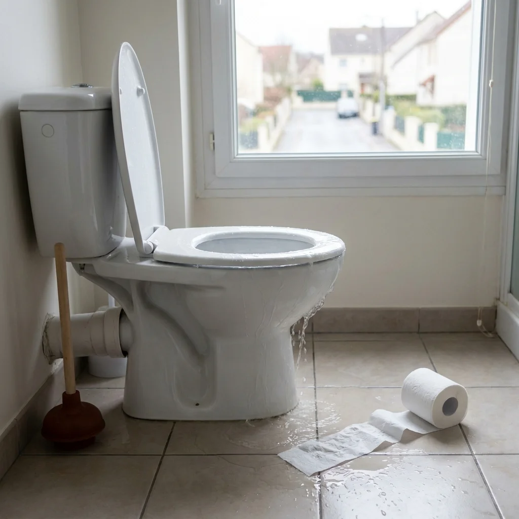 WC Bouch&eacute; qui d&eacute;borde &middot; image &agrave; la une
