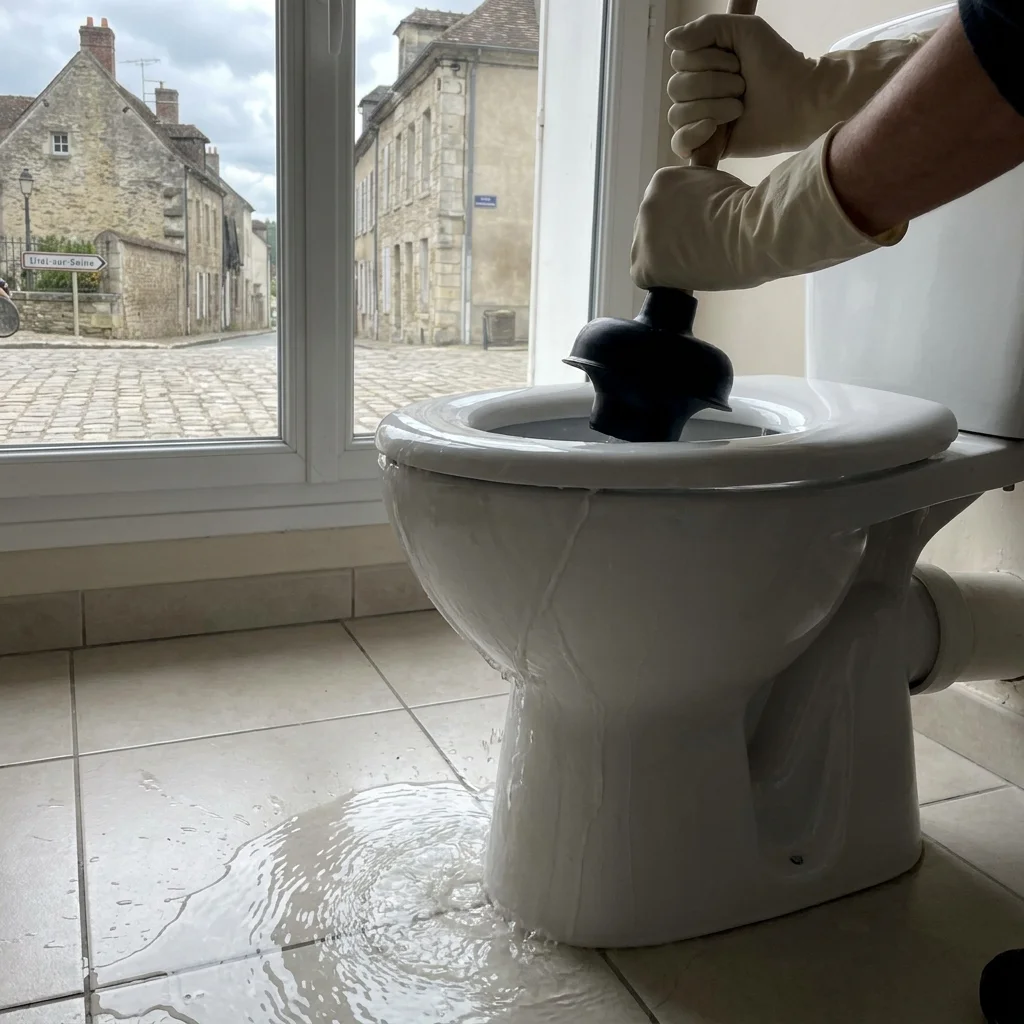 WC Bouch&eacute; qui d&eacute;borde &middot; image &agrave; la une
