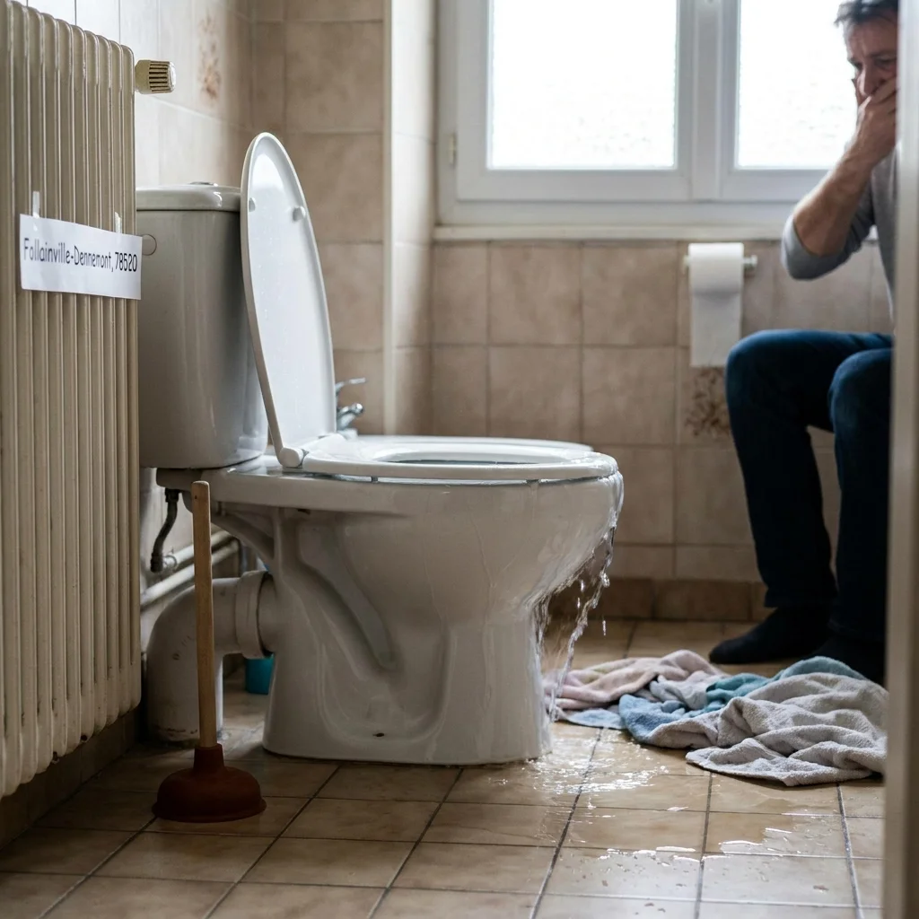 WC Bouch&eacute; qui d&eacute;borde &middot; image &agrave; la une