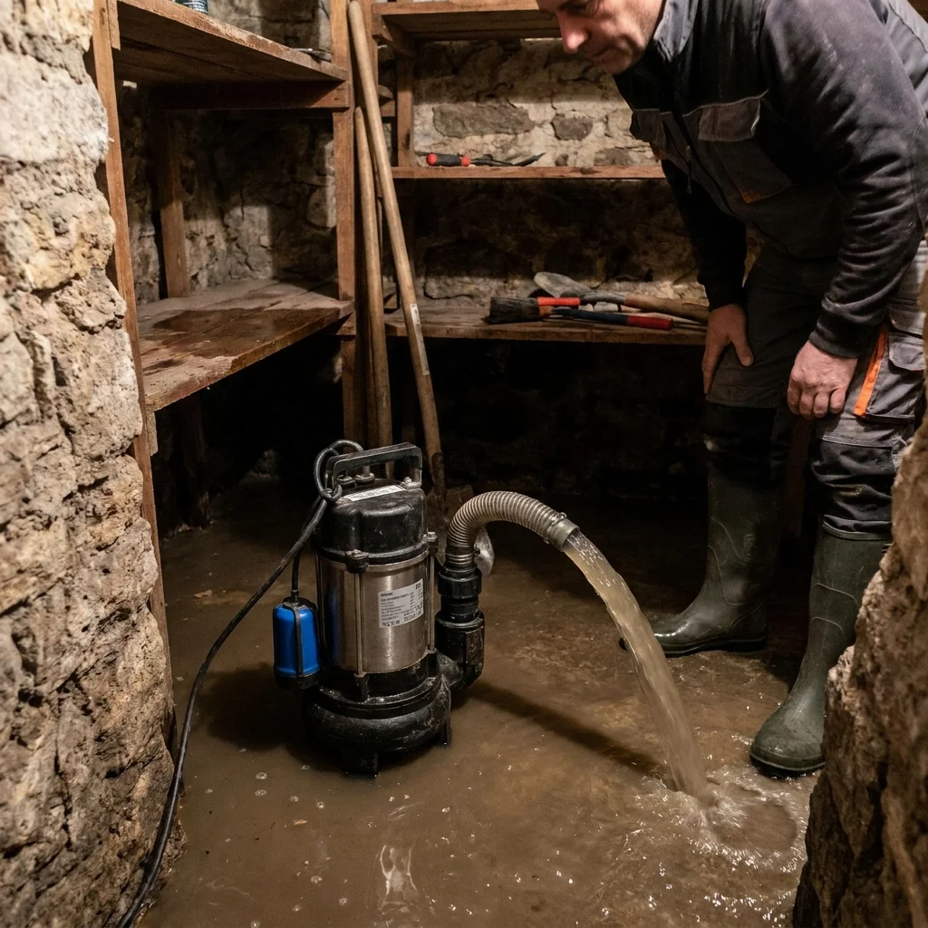 Pompage Cave inond&eacute;e &middot; image &agrave; la une