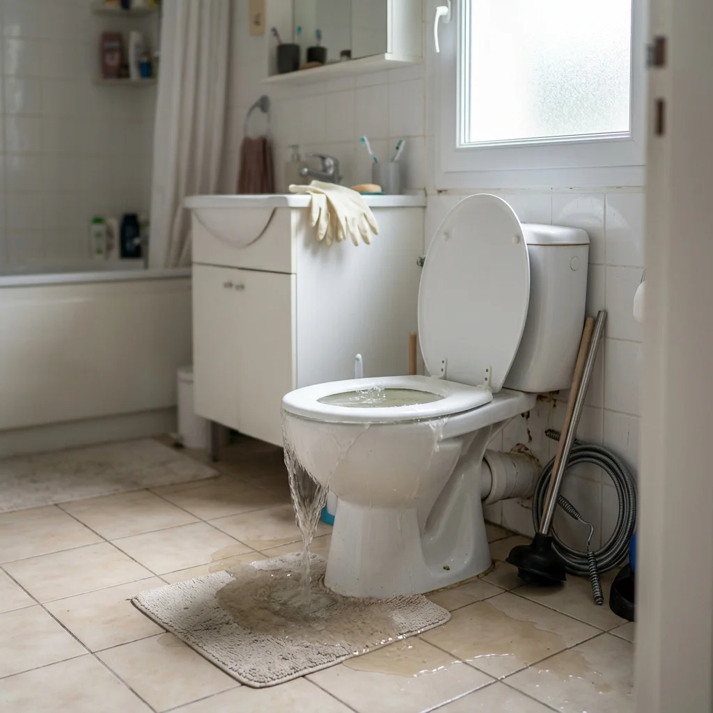 WC Bouch&eacute; qui d&eacute;borde &middot; image &agrave; la une