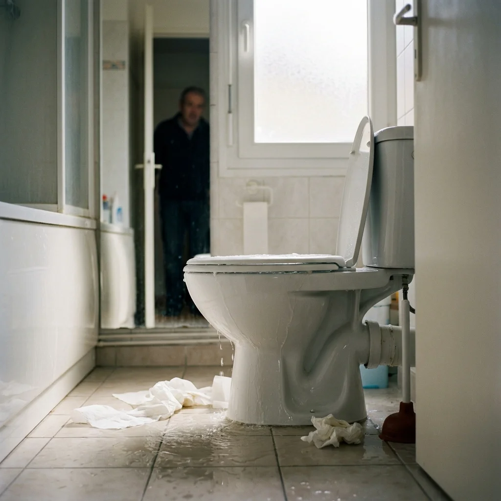 WC Bouch&eacute; qui d&eacute;borde &middot; image &agrave; la une