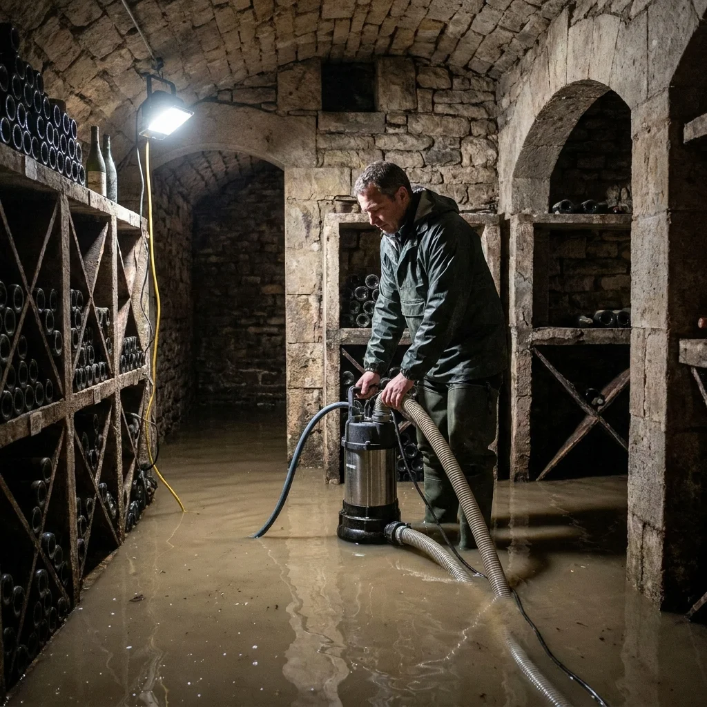 Pompage Cave inond&eacute;e &middot; image &agrave; la une