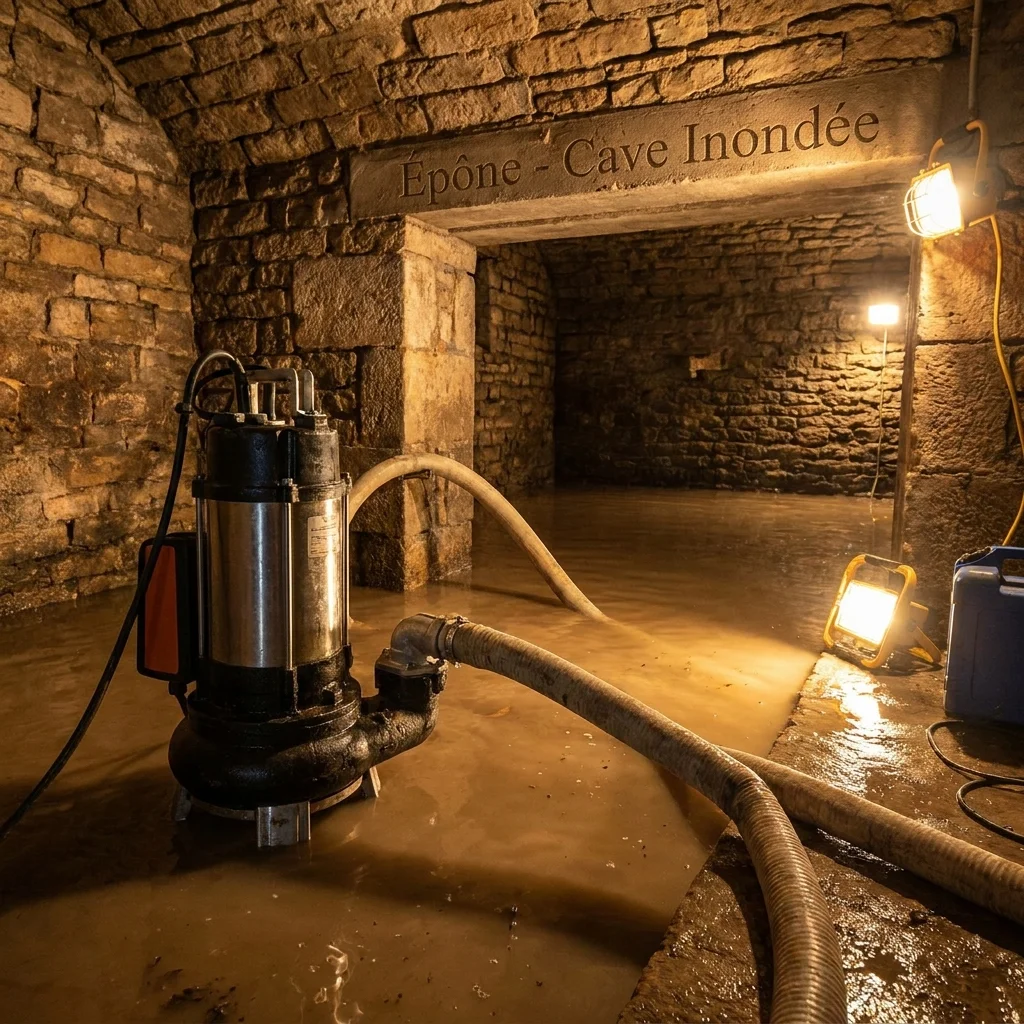 Pompage Cave inond&eacute;e &middot; image &agrave; la une