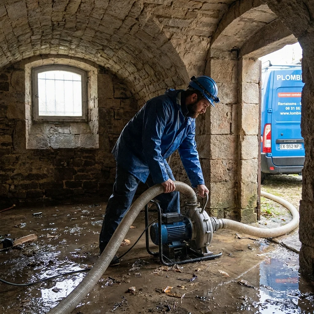 Pompage Cave inond&eacute;e &middot; image &agrave; la une