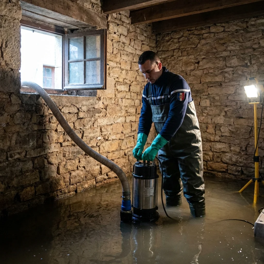 Pompage Cave inond&eacute;e &middot; image &agrave; la une