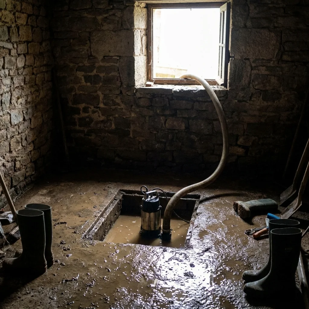 Pompage Cave inond&eacute;e &middot; image &agrave; la une