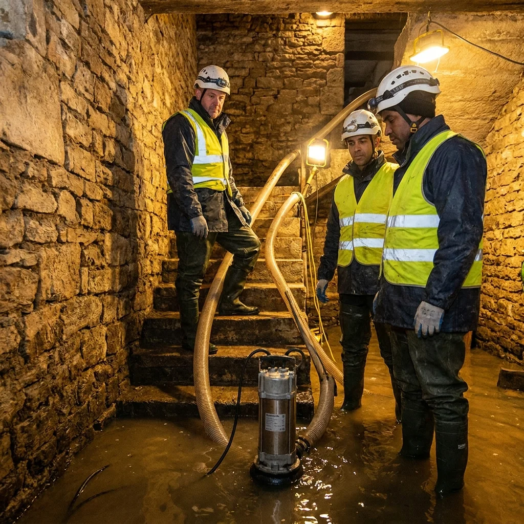Pompage Cave inond&eacute;e &middot; image &agrave; la une
