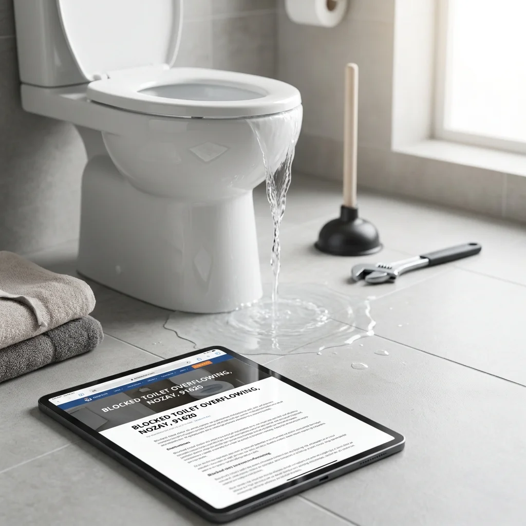 WC Bouch&eacute; qui d&eacute;borde &middot; image &agrave; la une