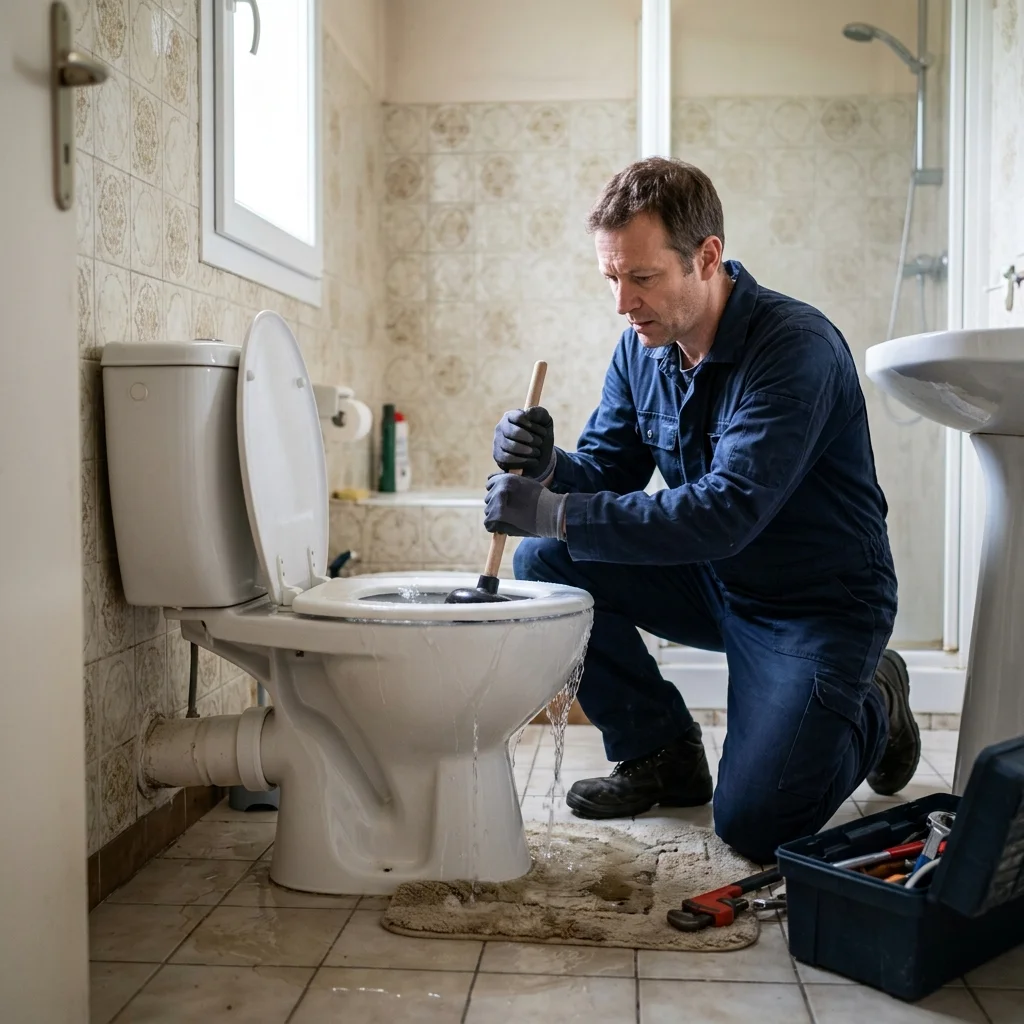 WC Bouch&eacute; qui d&eacute;borde &middot; image &agrave; la une