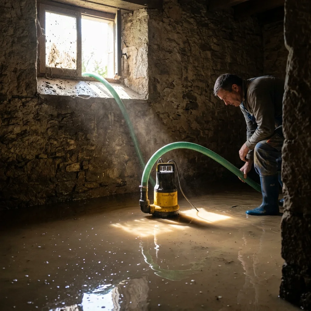 Pompage Cave inond&eacute;e &middot; image &agrave; la une