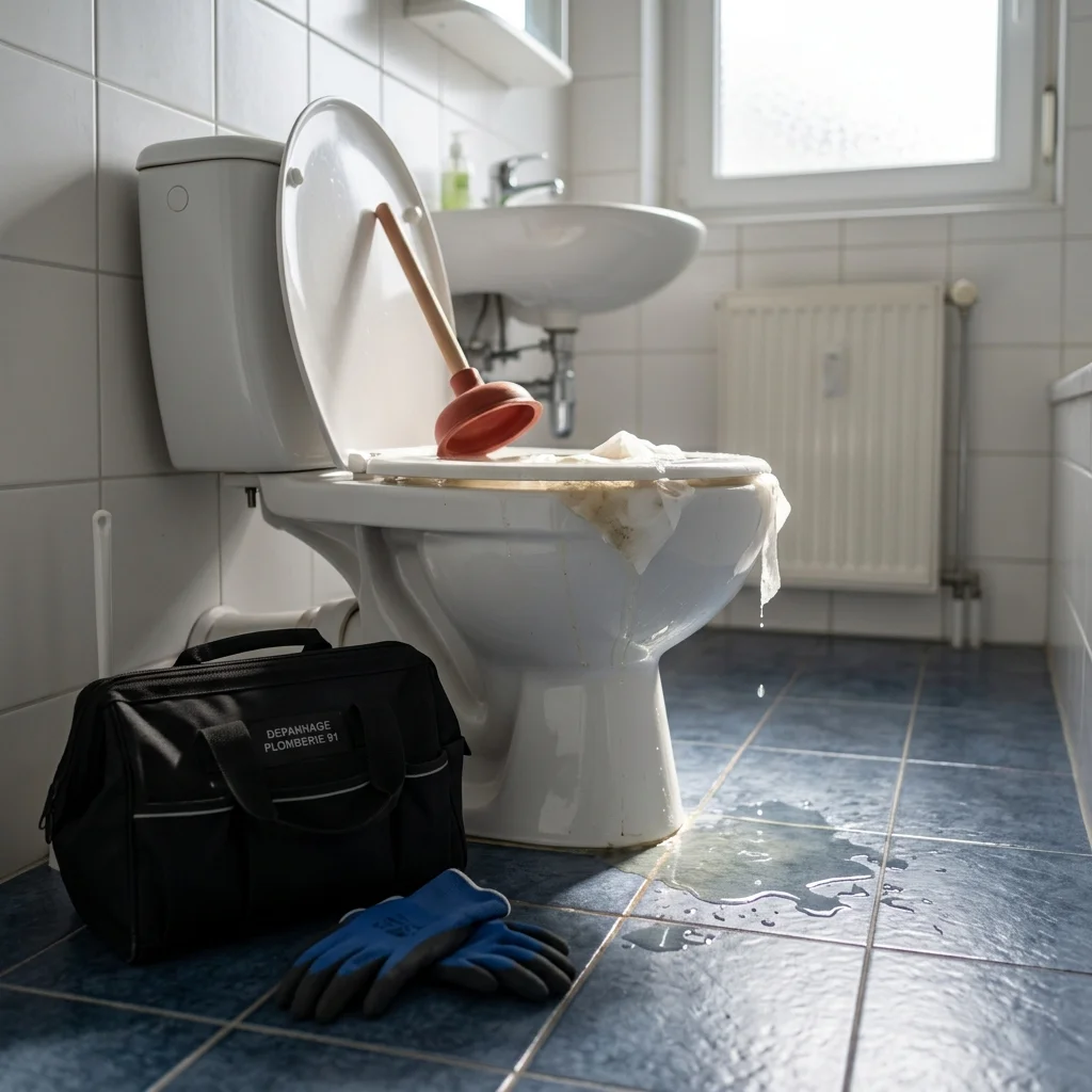 WC Bouch&eacute; qui d&eacute;borde &middot; image &agrave; la une