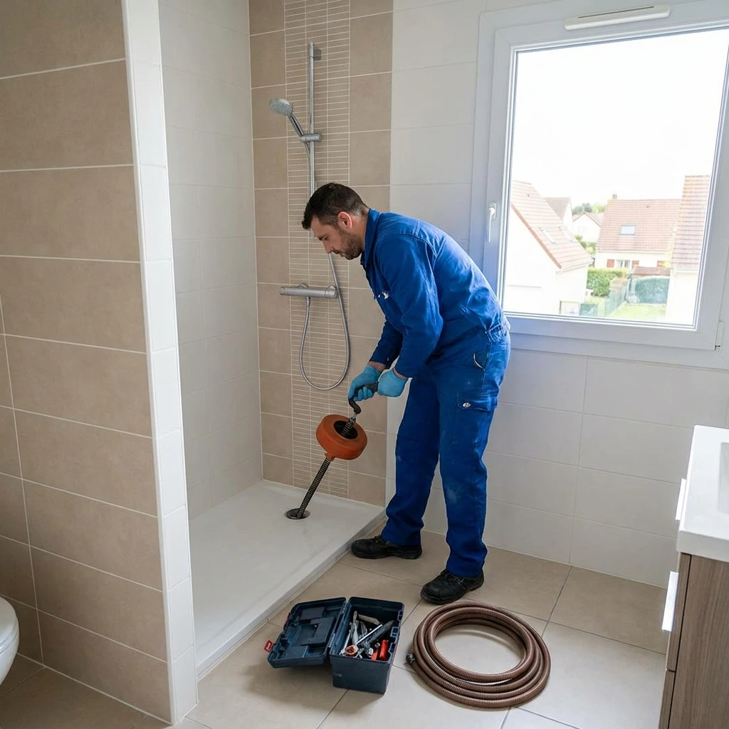 D&eacute;bouchage Douche &middot; image &agrave; la une