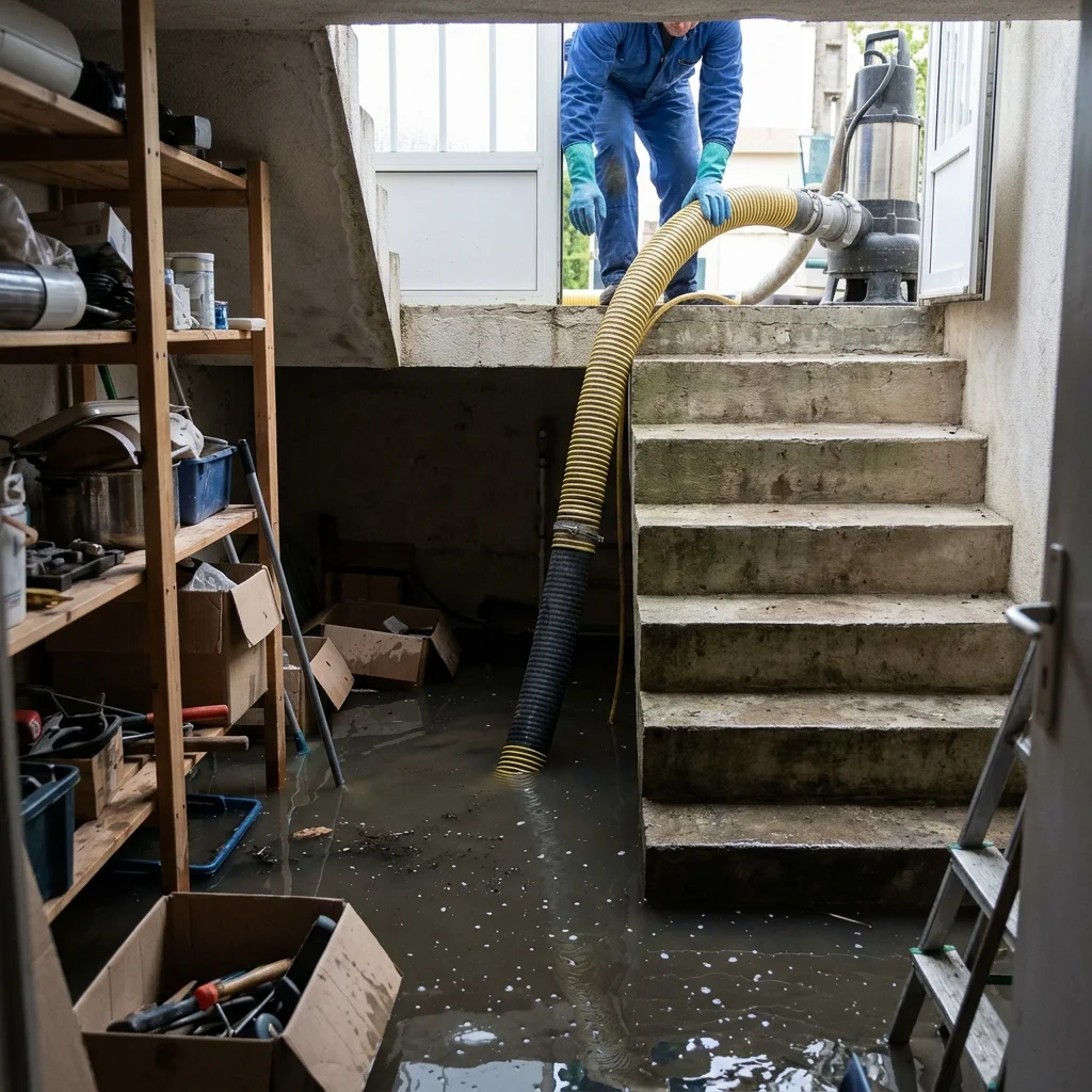 Pompage Cave inond&eacute;e &middot; image &agrave; la une