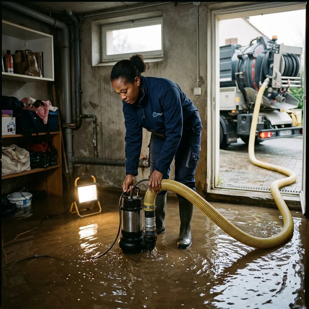 Pompage Cave inond&eacute;e &middot; image &agrave; la une