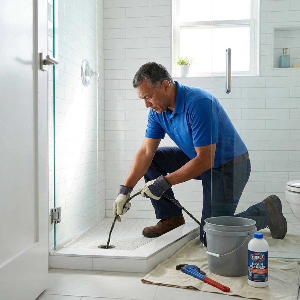 D&eacute;bouchage Douche &middot; image &agrave; la une