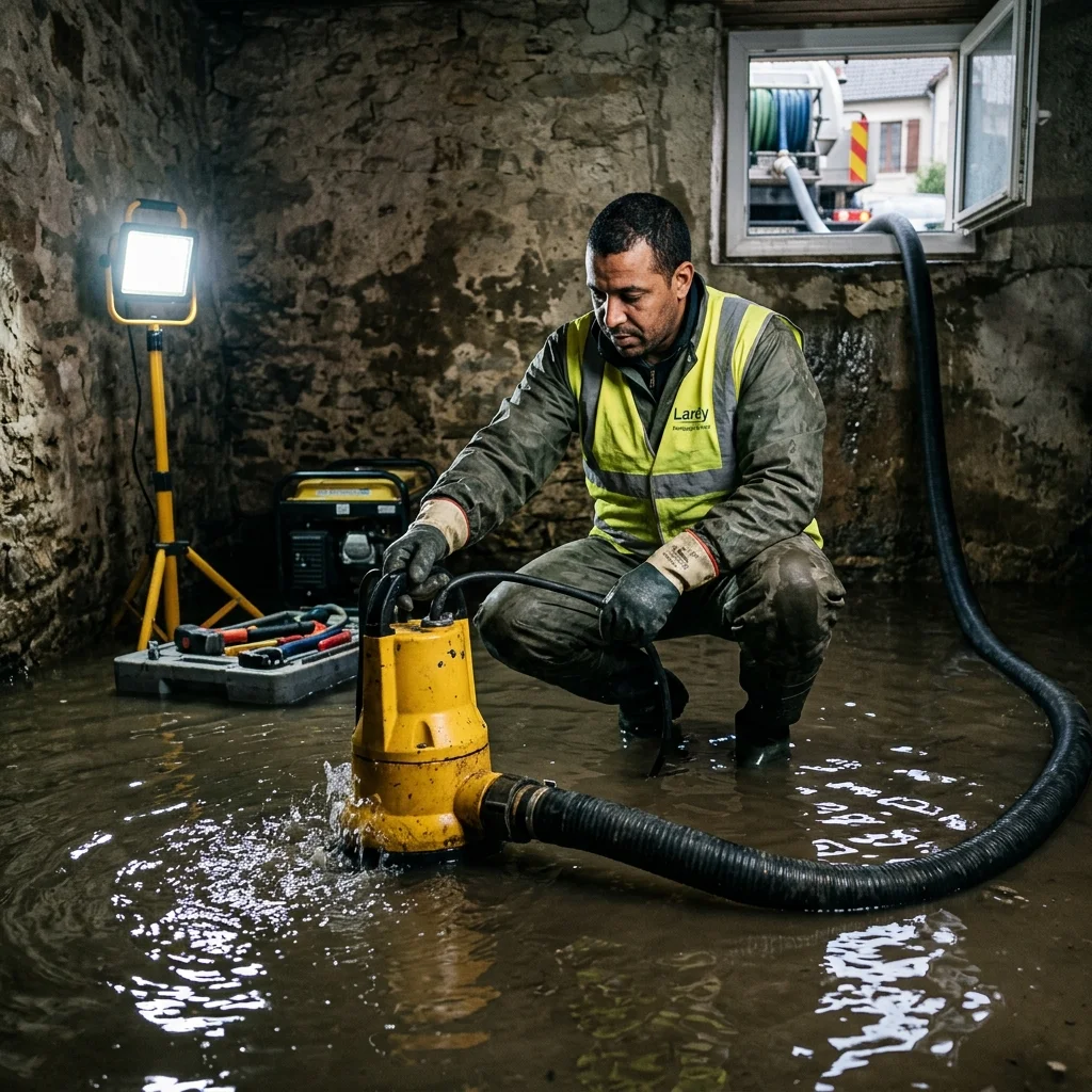 Pompage Cave inond&eacute;e &middot; image &agrave; la une