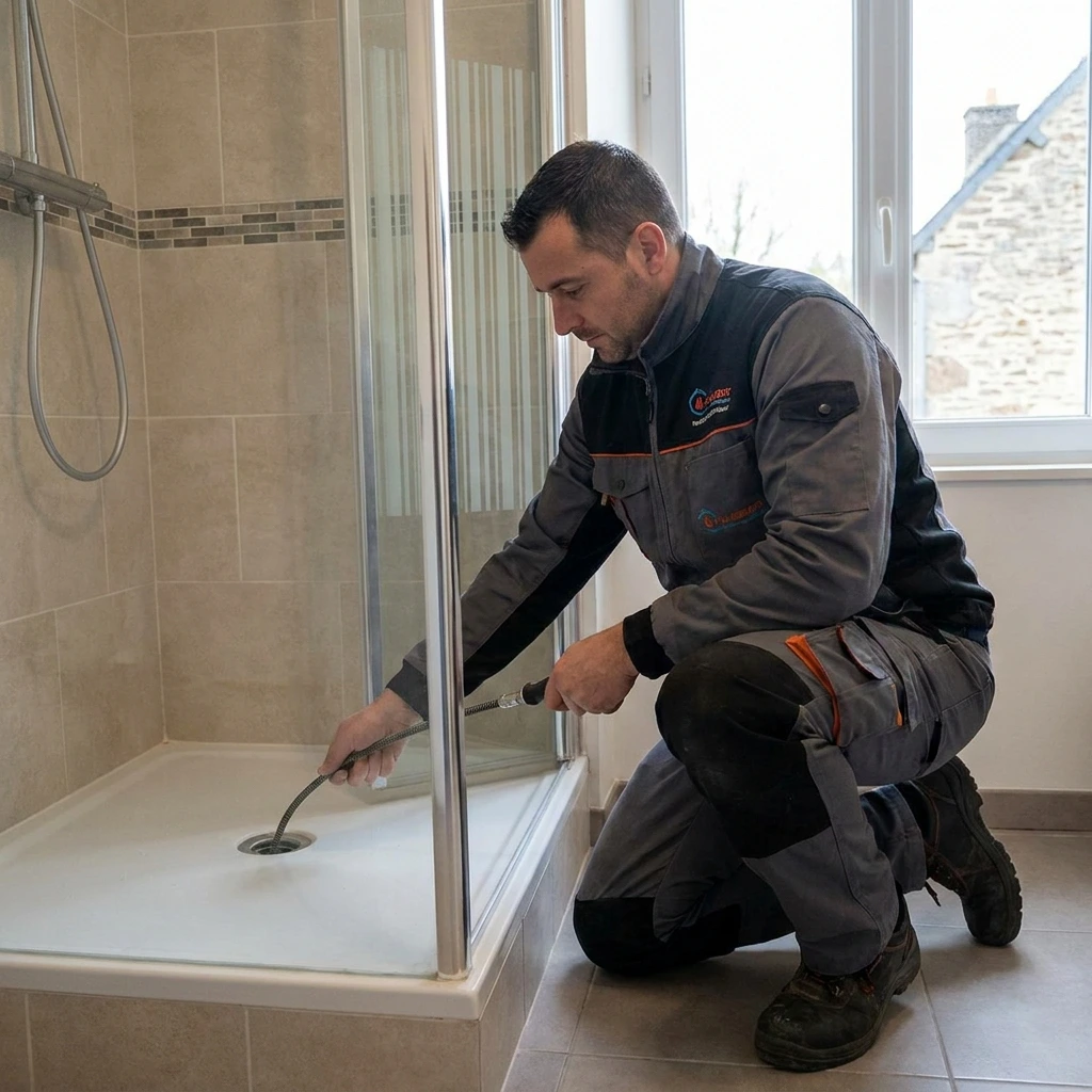 D&eacute;bouchage Douche &middot; image &agrave; la une