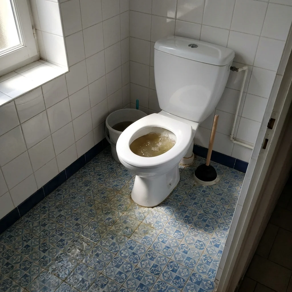 WC Bouch&eacute; qui d&eacute;borde &middot; image &agrave; la une