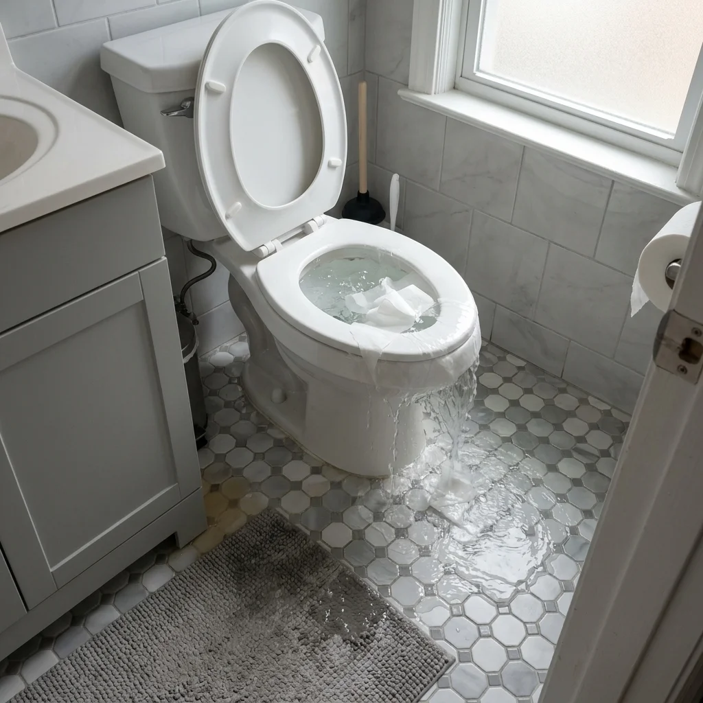 WC Bouch&eacute; qui d&eacute;borde &middot; image &agrave; la une