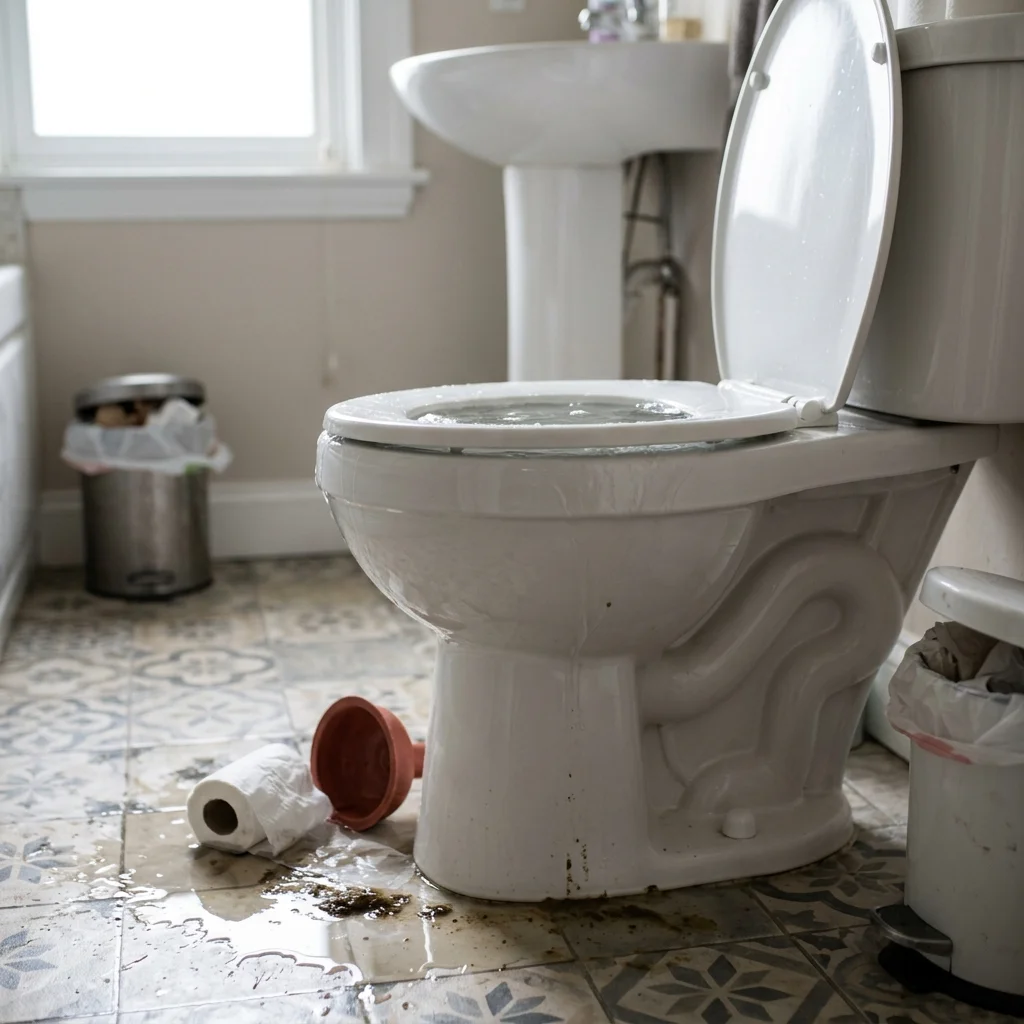 WC Bouch&eacute; qui d&eacute;borde &middot; image &agrave; la une