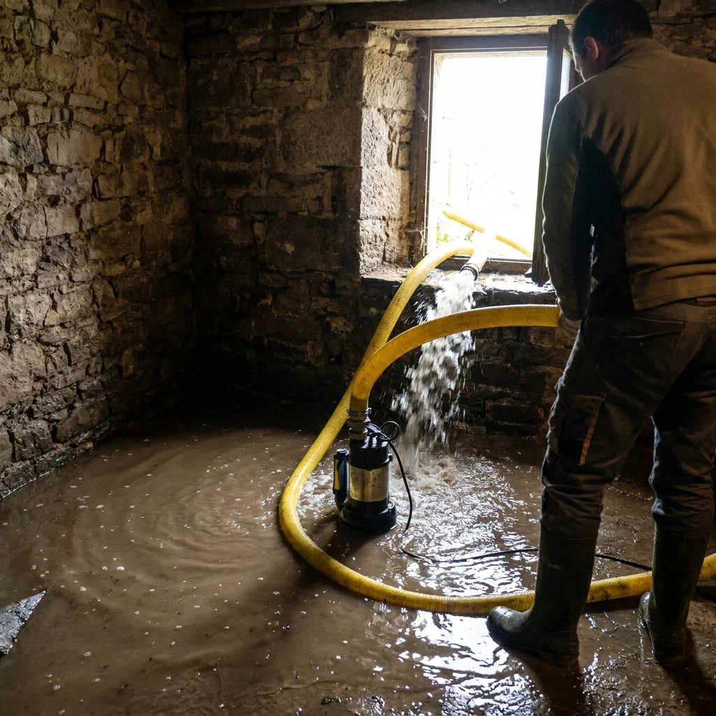 Pompage Cave inond&eacute;e &middot; image &agrave; la une