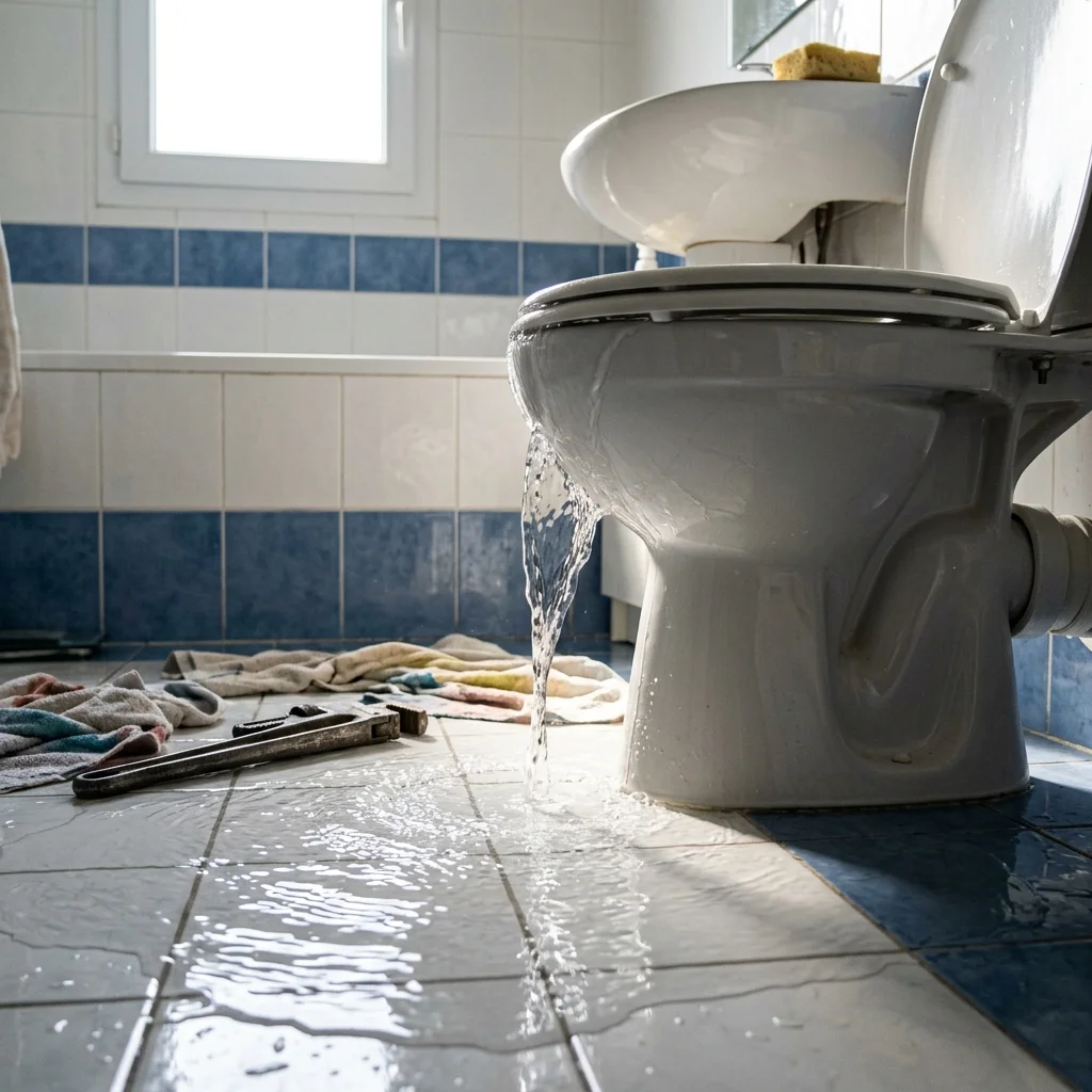 WC Bouch&eacute; qui d&eacute;borde &middot; image &agrave; la une