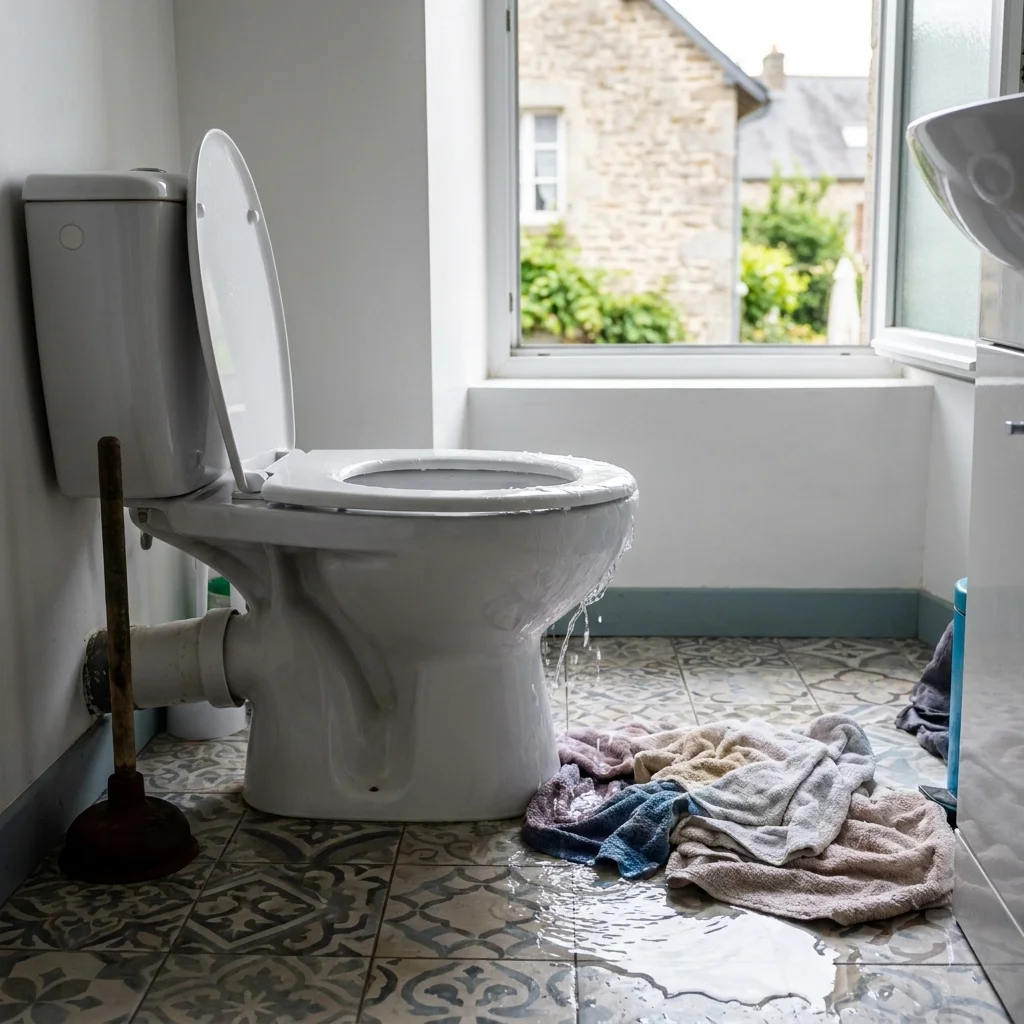 WC Bouch&eacute; qui d&eacute;borde &middot; image &agrave; la une