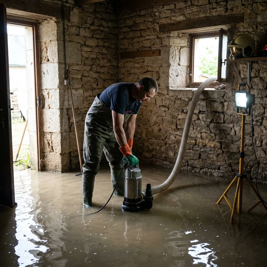 Pompage Cave inond&eacute;e &middot; image &agrave; la une