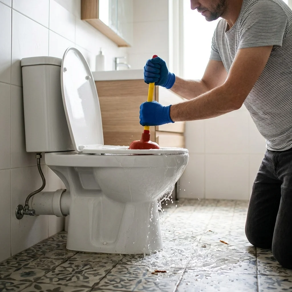 WC Bouch&eacute; qui d&eacute;borde &middot; image &agrave; la une