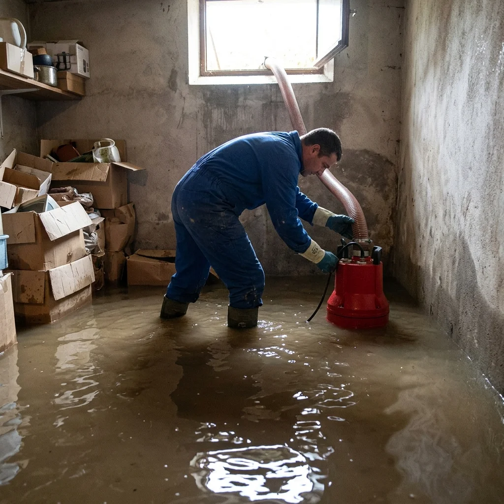 Pompage Cave inond&eacute;e &middot; image &agrave; la une