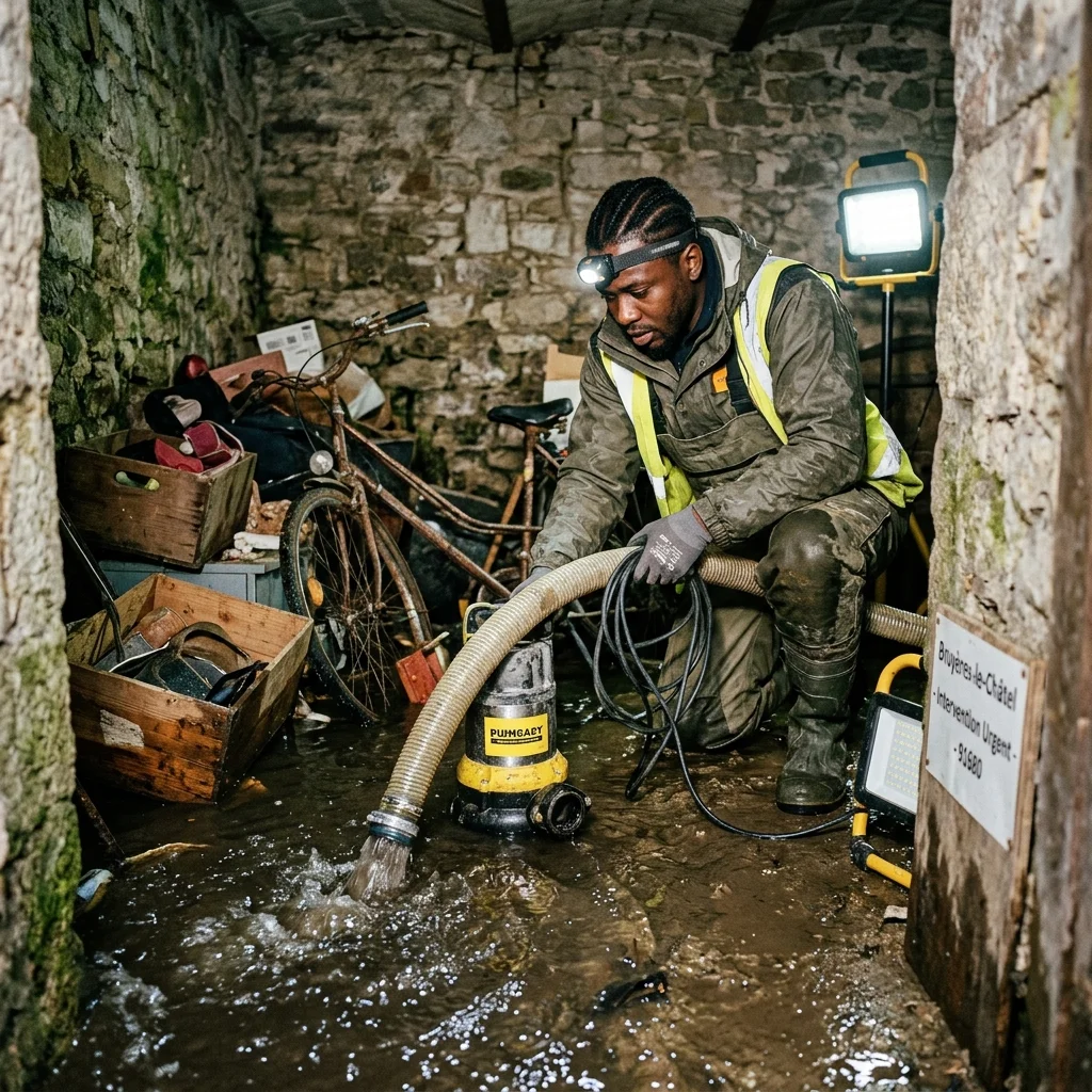 Pompage Cave inond&eacute;e &middot; image &agrave; la une