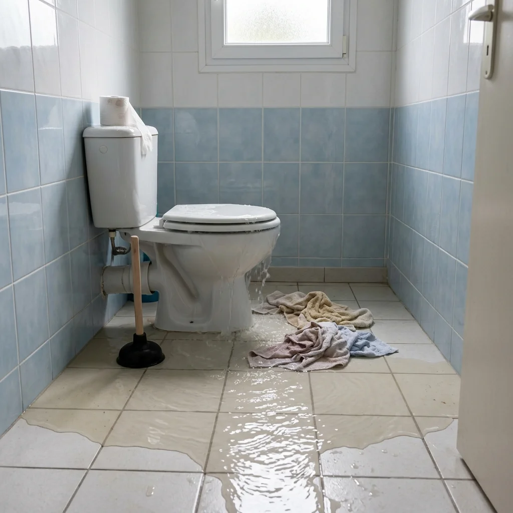 WC Bouch&eacute; qui d&eacute;borde &middot; image &agrave; la une