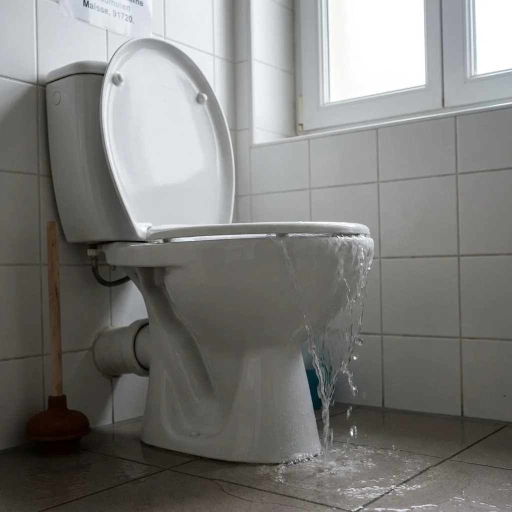 WC Bouch&eacute; qui d&eacute;borde &middot; image &agrave; la une