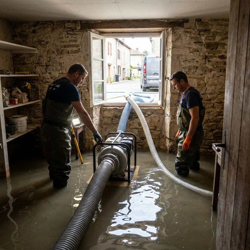 Pompage Cave inond&eacute;e &middot; image &agrave; la une